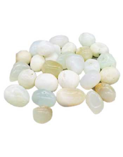 1 lb Jade, White tumbled stones