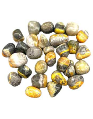 1 lb Jasper, Bumble Bee tumbled stones