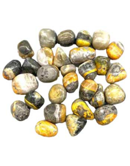 1 lb Jasper, Bumble Bee tumbled stones