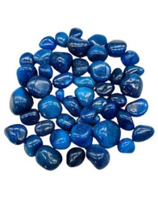 1 lb Onyx, Blue tumbled stones (heat treated)