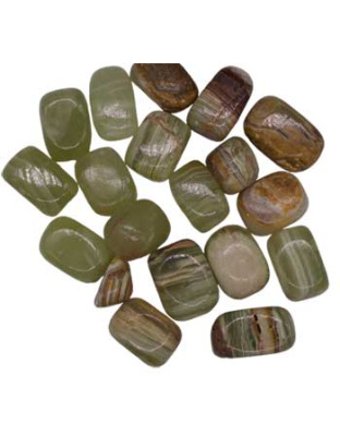 1 lb Onyx, Green tumbled stones
