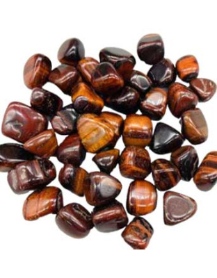 1 lb Tiger Eye, Red tumbled stones