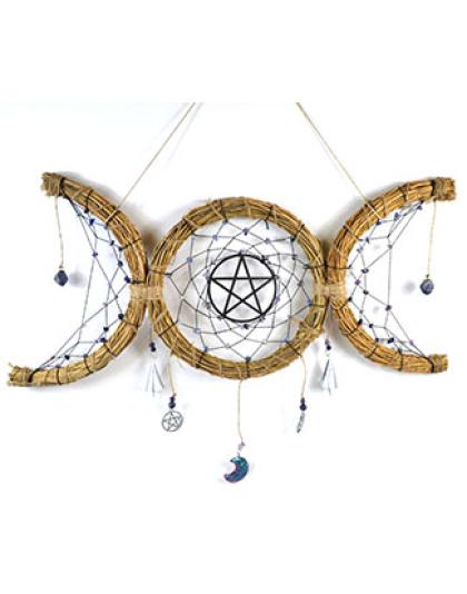 20"x 8" Triple Moon Wreath wall hanging