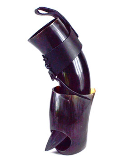 24oz Buffalo Horn & Stand