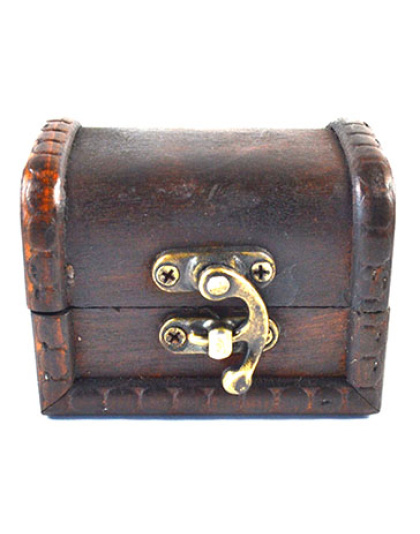 2 1/4" x 3" x 2 1/4" antique wood box