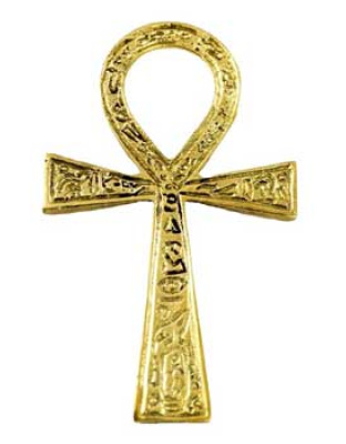 2 3/8" x 4" Ankh brass