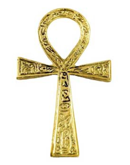 2 3/8" x 4" Ankh brass