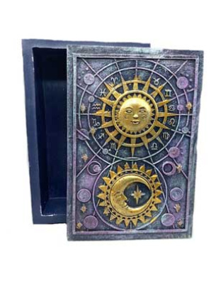 3 3/4"x 5 1/2" Sun & Moon tarot box