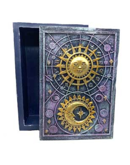 3 3/4"x 5 1/2" Sun & Moon tarot box