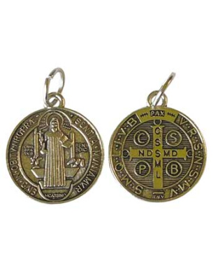 3/4" St Benedict amulet