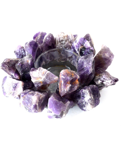 4 1/2" Amethyst tealight holder