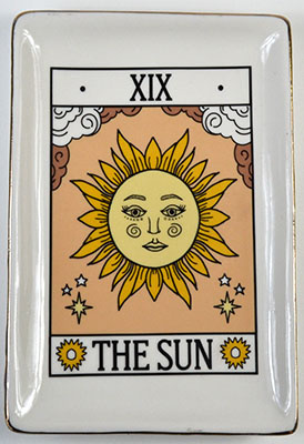 4 1/2" x 6 1/2" Sun tarot dish