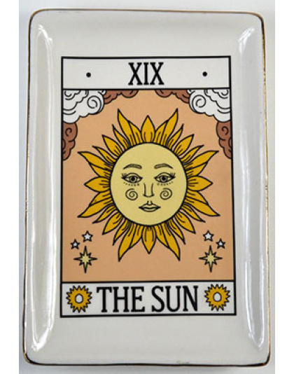 4 1/2" x 6 1/2" Sun tarot dish