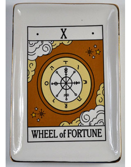 4 1/2" x 6 1/2" Wheel of Furtune tarot dish
