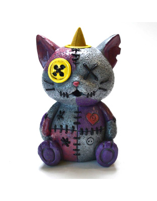 4 1/4" Cat Voodoo Doll backflow incense burner