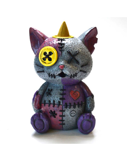 4 1/4" Cat Voodoo Doll backflow incense burner