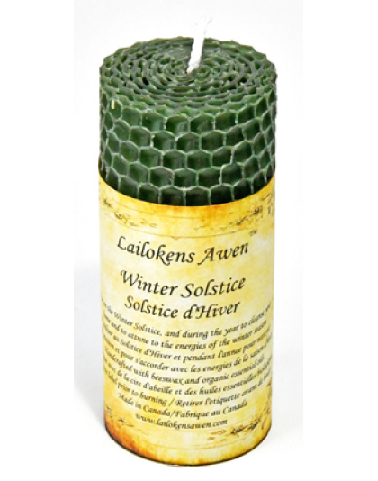 4 1/4" Winter Solstice Altar Lailokens Awen candle