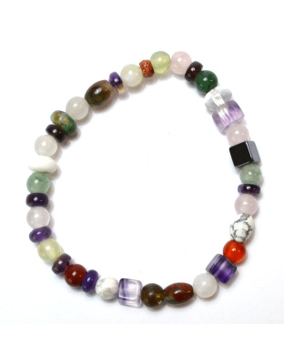 4-6mm Mixed stones & shapes bracelet