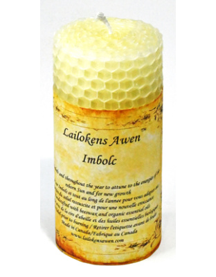 4" Imbolc Sabbat Lailokens Awen candle