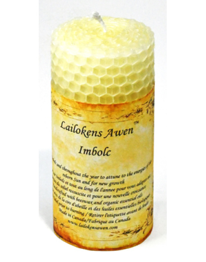4" Imbolc Sabbat Lailokens Awen candle