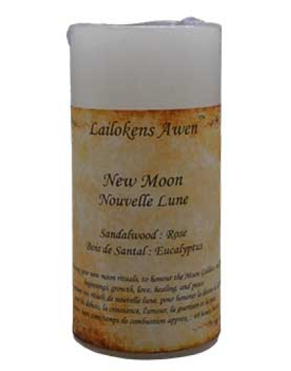 4" New Moon scented Lailokens Awen candle