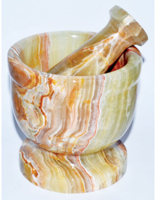 4" Onyx mortar and pestle set
