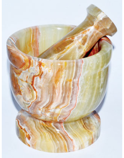4" Onyx mortar and pestle set