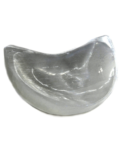 4" Selenite Half Moon bowl