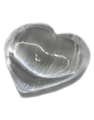 4" Selenite Heart bowl