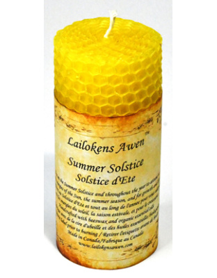 4" Summer Solstice Altar Lailokens Awen candle