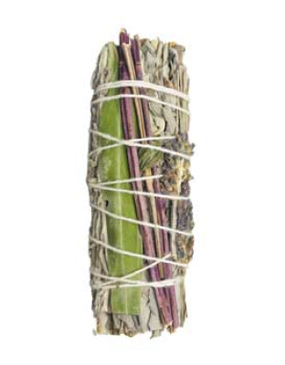4" White Sage W 7 Herbs smudge stick