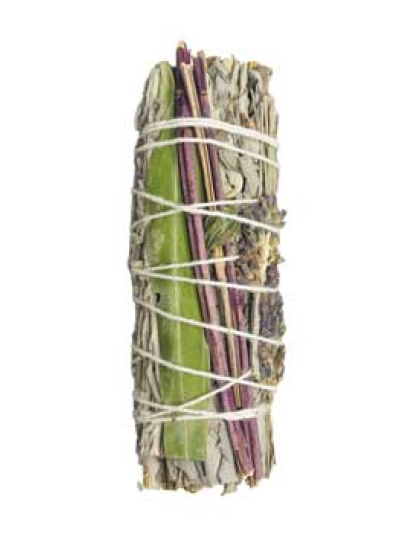 4" White Sage W 7 Herbs smudge stick