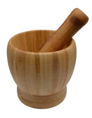 4" Wooden Mortar and Pestle Set