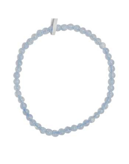 4mm Agate, Blue Lace stretch bracelet