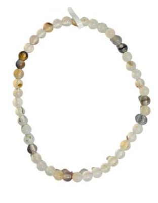 4mm Agate, White & Black bracelet