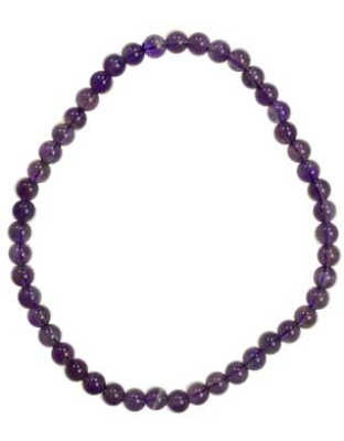 4mm Amethyst stretch bracelet