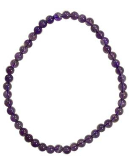 4mm Amethyst stretch bracelet