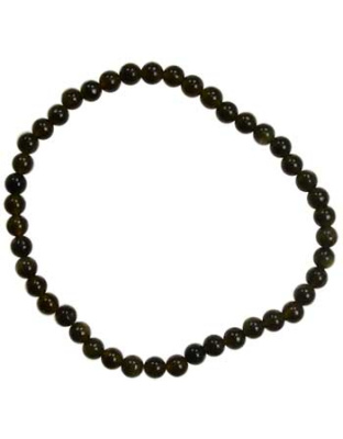 4mm Black Obsidian stretch bracelet