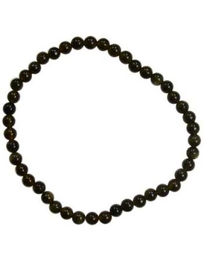 4mm Black Obsidian stretch bracelet
