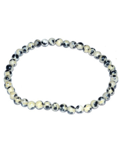 4mm Dalmation stretch bracelet