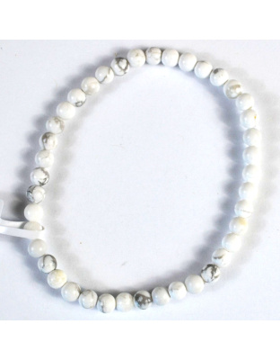 4mm Howlite, White