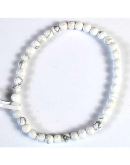 4mm Howlite, White