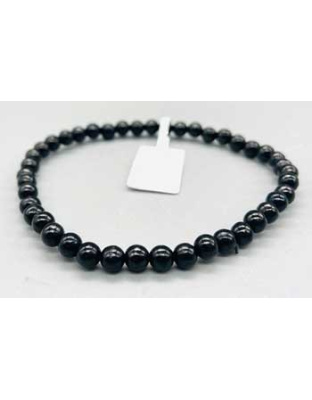 4mm Jet bracelet