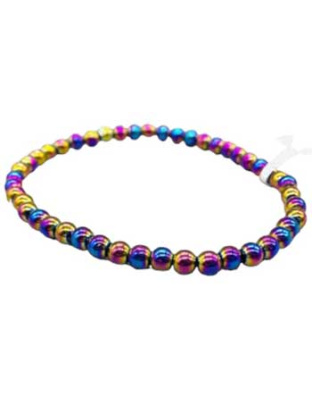 4mm Rainbow Hematite stretch bracelet