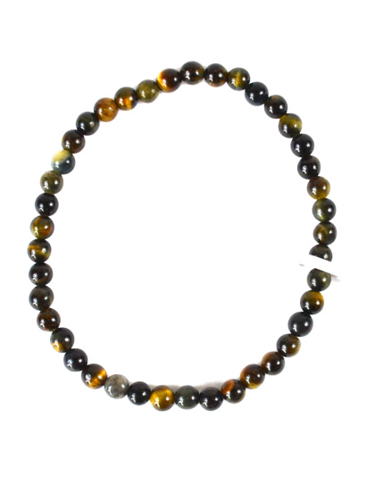 4mm Tiger Eye, Blue