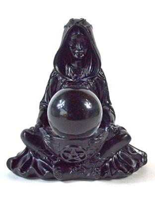50mm Clear gazing ball with Witch Women