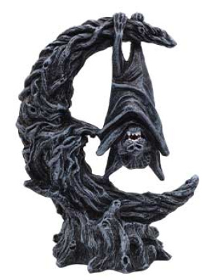 5 1/4" Bat Hanging on Moon