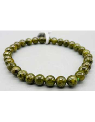 5-6mm Garnet, Green bracelet