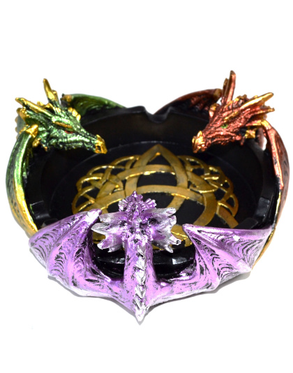 5" 3 Dragon incense holder/ ashtray