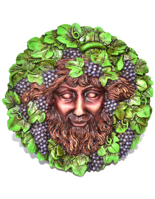 5" Bacchus wall plaque